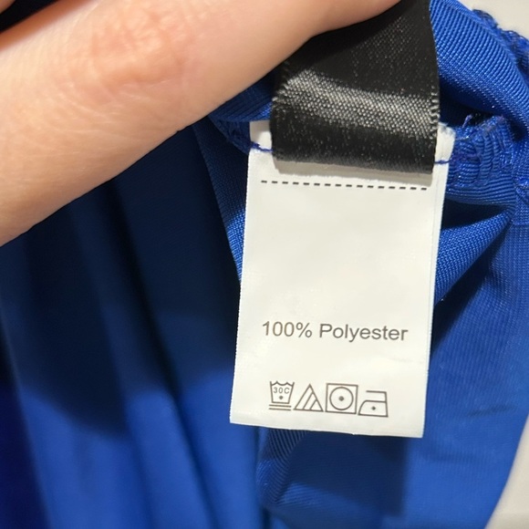 Blue long Slit Dress - Picture 8 of 8